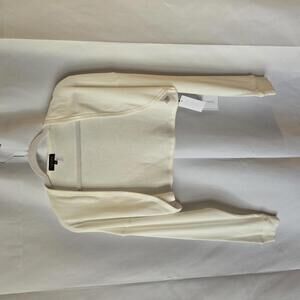 1.STATE Women's Ivory Cropped Open Front Cardigan XL